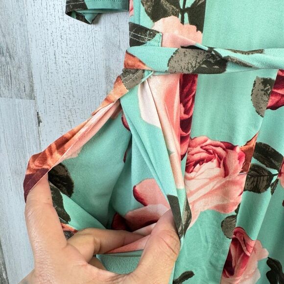 Paisley Raye rósese Wrap Dress size 1X - Picture 9 of 12